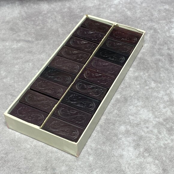 Vintage Halsam Dragon Dominoes 55-Piece Double Nine Set With Original Box #920 - Picture 2 of 9